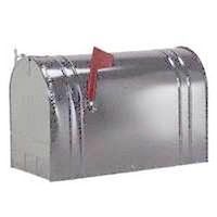 6403505 - US#2 SILVER RURAL MAILBOX