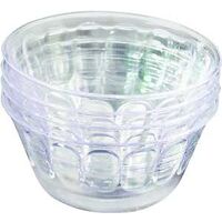 custard cups, clear 4 pc
