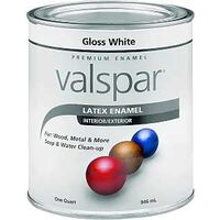 Interior Exterior Latex Paint, 1 Qt Gloss White