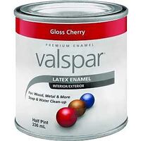 Interior Exterior Latex Paint, 1/2 Pt Gloss Bright Red