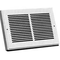 white baseboard register, 14in. x 6in.  