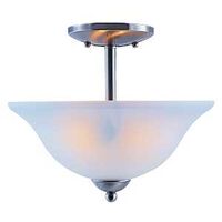 Semi Flush Light Fixture, Brushed Nickel