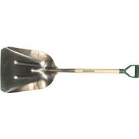 aluminum scoop with wood/poly handle, 29in.