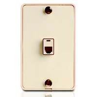 wall mount phone jack, almond