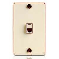 wall mount phone jack, almond