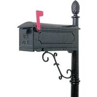 cast aluminum post box combo black