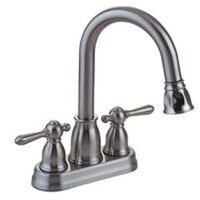 Two Handle Pull Down Lavatory Faucet, 4in. Nickel
