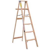Werner Commercial Wood Stepladder Type II, 6'
