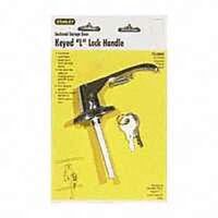 Keyed Cylinder L-Handle Lock, Chrome