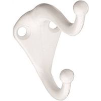 coat & hat hook, white