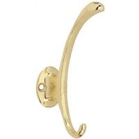 garment hook, bright brass