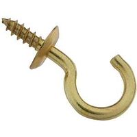 Solid Brass Cup Hook, 7/8in.