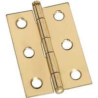 Button Hinge, 2" Brass