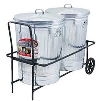 Adjustable Refuse Caddy Hand Cart, 30 Gal