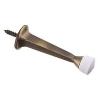 Rigid Door Stop, 3" Bright Brass
