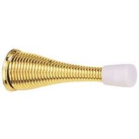 spring door stop, 2 13/16in. brass