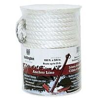 Nylon Anchor Line, 3/8in. x 100 White