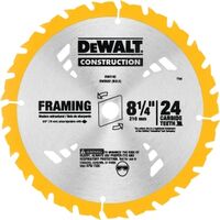 Carbide Circular Saw Blade, 8 1/4in. x 24 Teeth