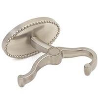 Victorian Double Robe Hook, Satin Nickel