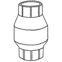 pvc spring check valve solder ends, 2in. 