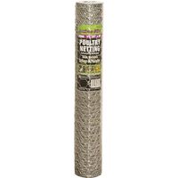 Jackson Wire 12011816 Poultry Netting, 25 ft L X 24 in H X 20 ga T, 1 in Mesh