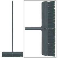 hard poly push broom & handle, 18in. 