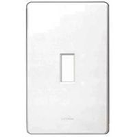 One Gang Toggle Switch Wall Plate, White