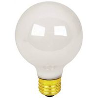 Feit Q40G25/W Halogen Light Bulb, G25 Bulb Shape, 40W/60W Equivalent, White