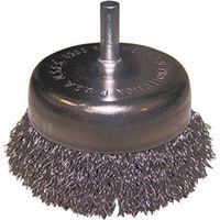 mounted wire cup brush, 2 1/2in.
