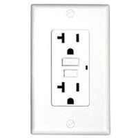 gfci duplex outlet, white