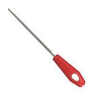 round bastard file with handle, 6in.