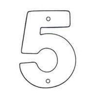 #5 house number brass
