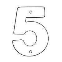 #5 House Number Brass