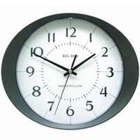 classic wall clock, 11in. metallic charcoal