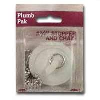 drain stopper with chain clip strip, 1 3/4in.