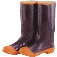 Black Rubber Knee Boots, Size 8