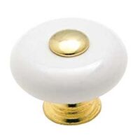 porcelain knob, 1 1/4in. white