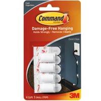 adhesive wire clips, white