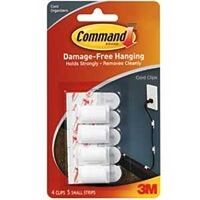adhesive wire clips, white