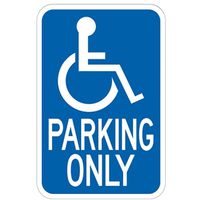 6718779 - HANDICAP PARKING ALUM HWY SIGN