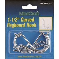 Curved Pegboard Hooks Us2C, 1 1/2in.
