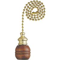 Ceiling Fan Pull Chain with Wooden Ball, 12"