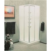 corner shower kit, white 32in.