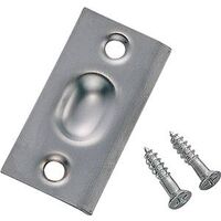 Square Corner Strike Plate, Satin Chrome