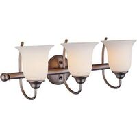 Three Light Vanity Fixture, Pewter