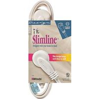 6753800 - 16/2X7FT WHT SLIM EXTSN CORD