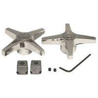 cross arm handles, chrome
