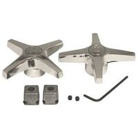 cross arm handles, chrome