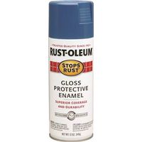 rust-oleum spray enamel, 12 oz fresh blue
