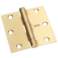 Square Door Hinge, 3in. x 3 Satin Brass